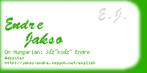 endre jakso business card